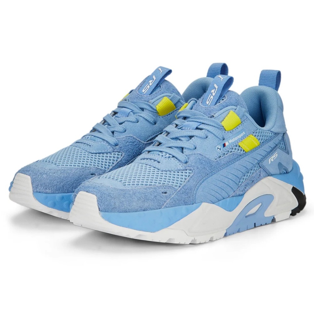 Blue and Yellow Mens Puma BMW MMS RS-TRCK Sneakers